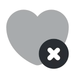 Heart Remove SVG Icon